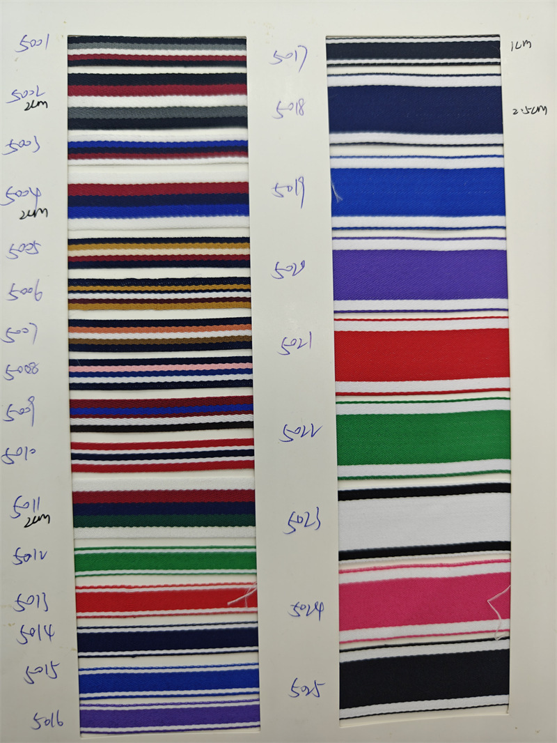 100D banda de banda de poliéster densa tricolor banda de banda de banda de banda lateral ropa bolsa accesorios en stock al por mayor