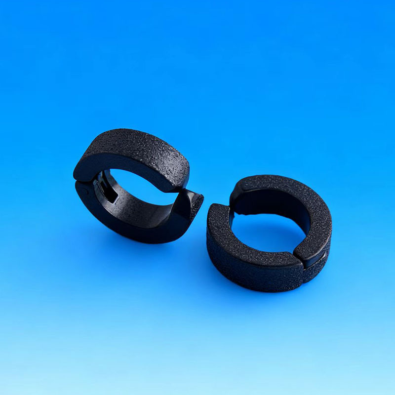 Amazon Korean Version Titanium Steel Stainless Steel Frosted Ear Clips for Women Without Pierced Ears, Frosted Ear Clips, Fashionable Frosted Earrings