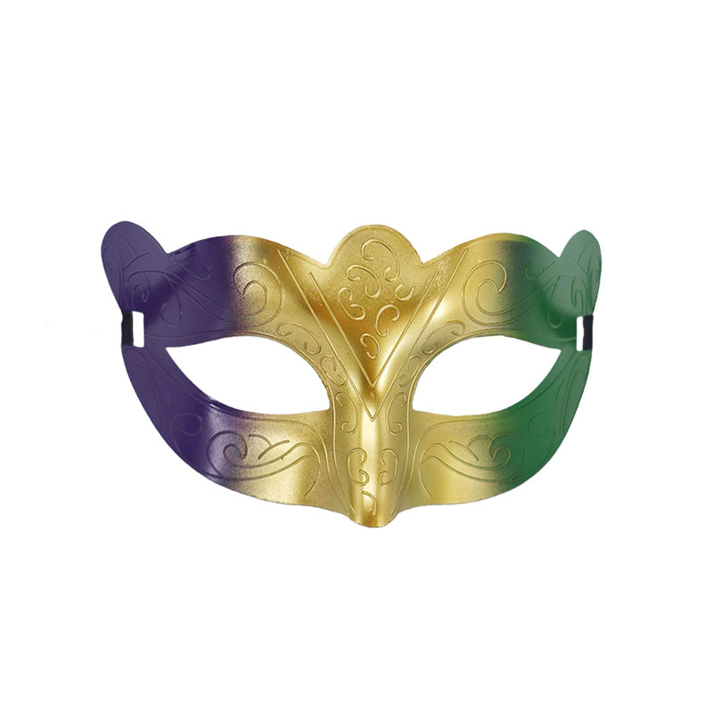 Carnaval ventas en caliente nuevo tricolor retro máscara de mitad de cara carnaval party disfraz prop máscara de escenario