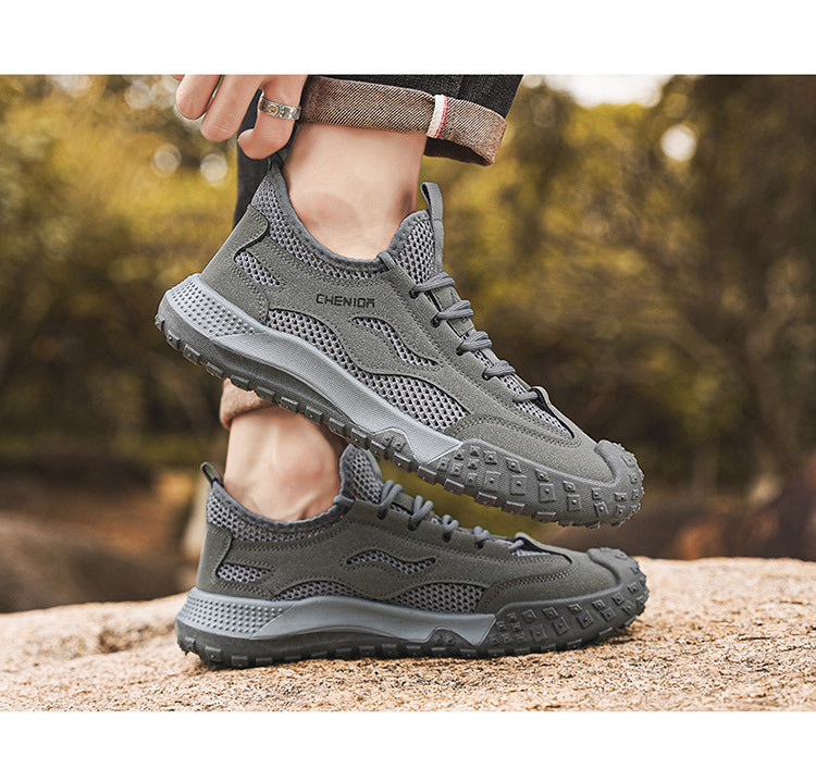 2024 nuevos zapatos de seguridad para el trabajo informales, delgados y huecos para hombre, deportivos, de malla transpirable de verano_voghion.com