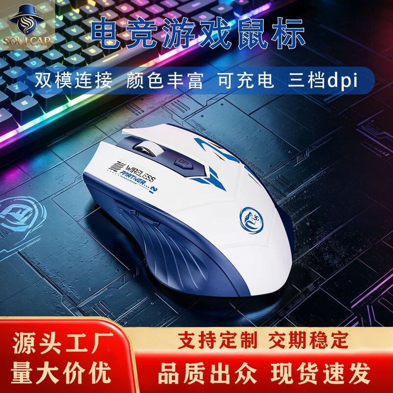 Cross-Border Dual-Mode Wireless Mouse Charging E-Sports Gaming Office Ergonomic Desktop Pc Laptop Accessories Cross-Border Dual-Mode Wireless Mouse Charging E-Sports Gaming Office Ergonomic Desktop Pc Laptop Accessories