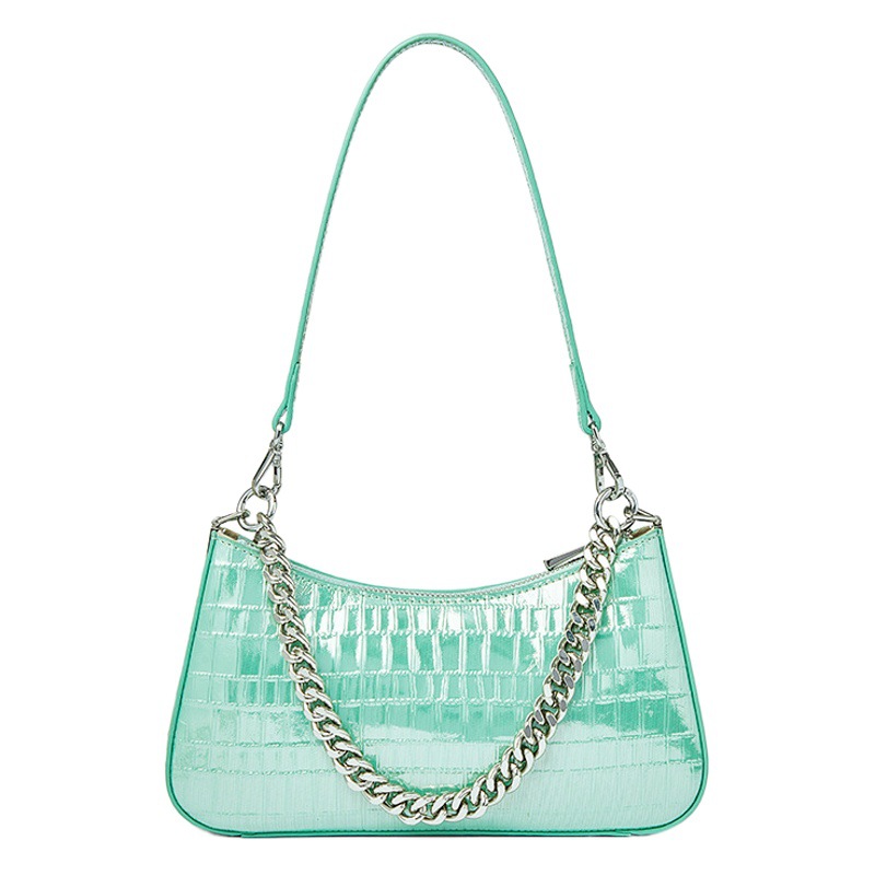 Selección estricta bolso de mujer de cuero genuino nicho de todos los partidos primera capa de piel de vaca bolso de cadena de hombro de alto grado todo partido moda bolsa de axilas