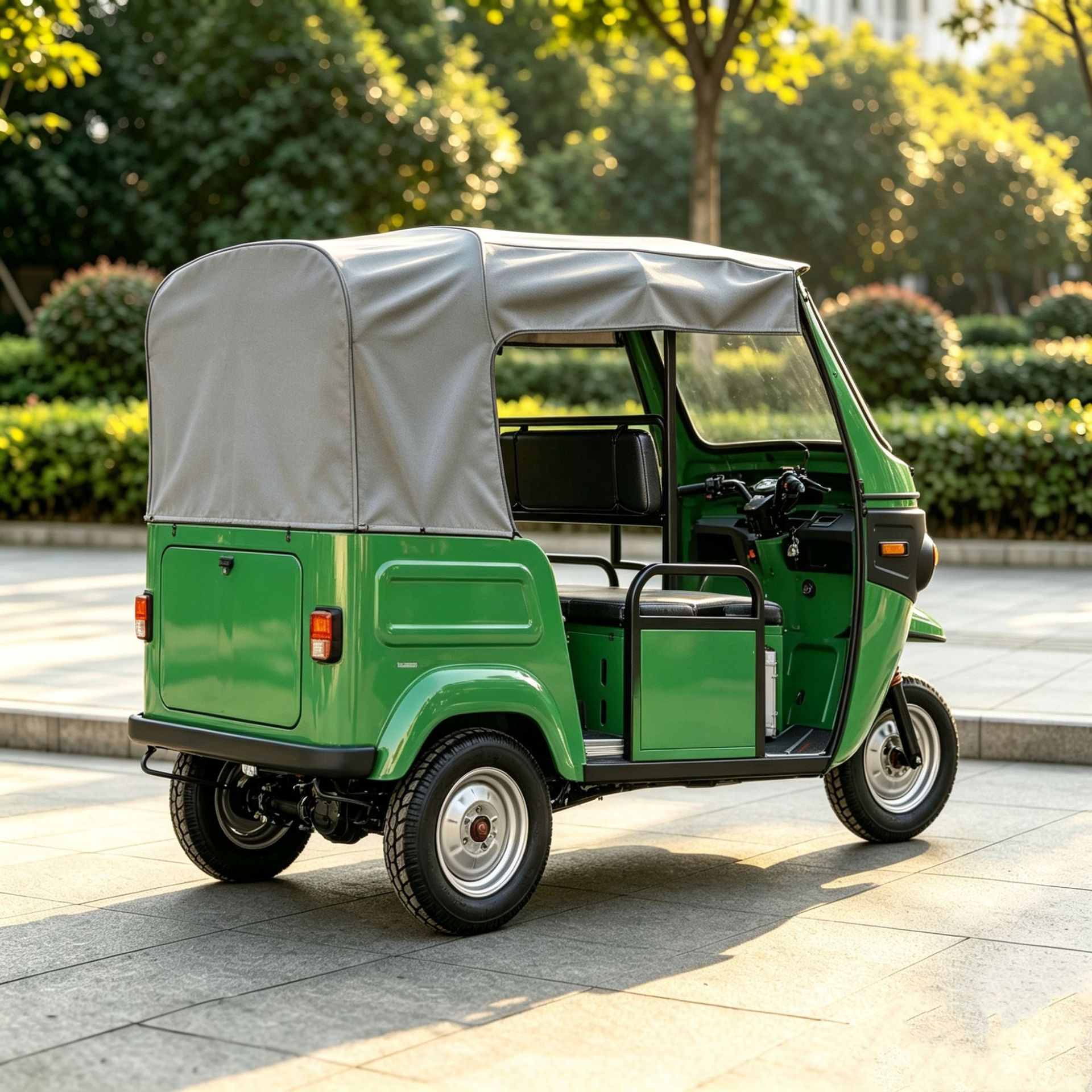 Tuk-tuk with sunshade and canopy for passenger transport, exported for passenger-carrying operations, stable body, adaptable for short-distance passenger transportation