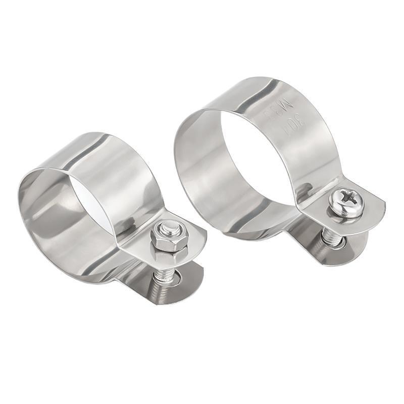 Pipe Clamp Round Pipe Fixing Buckle Clamp Steel Pipe Riding Clamp Clamp Connection Grounding Clamp 304 Stainless Steel Pipe Clamp