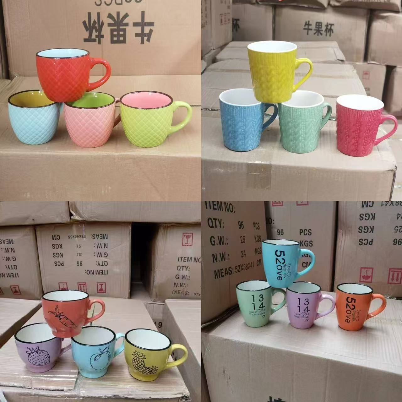 Tazas de cerámica tazas de agua de gran capacidad tazas de café de estilo cortés lindas tazas de leche tazas de pareja image 1