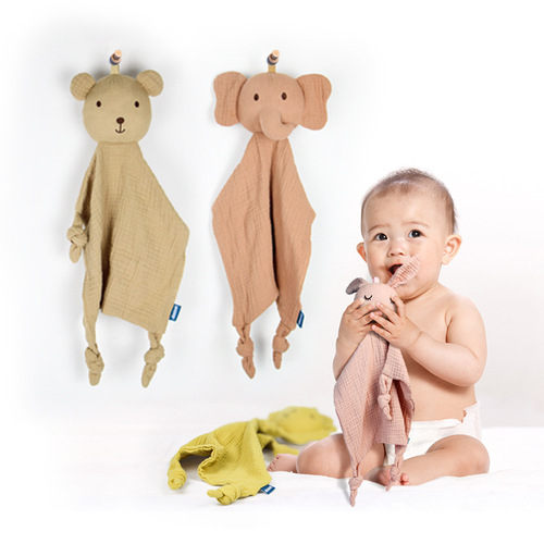 Newborn gauze soothing napkin can be imported doll baby sleep artifact holding hand puppet soothing toys cross-border