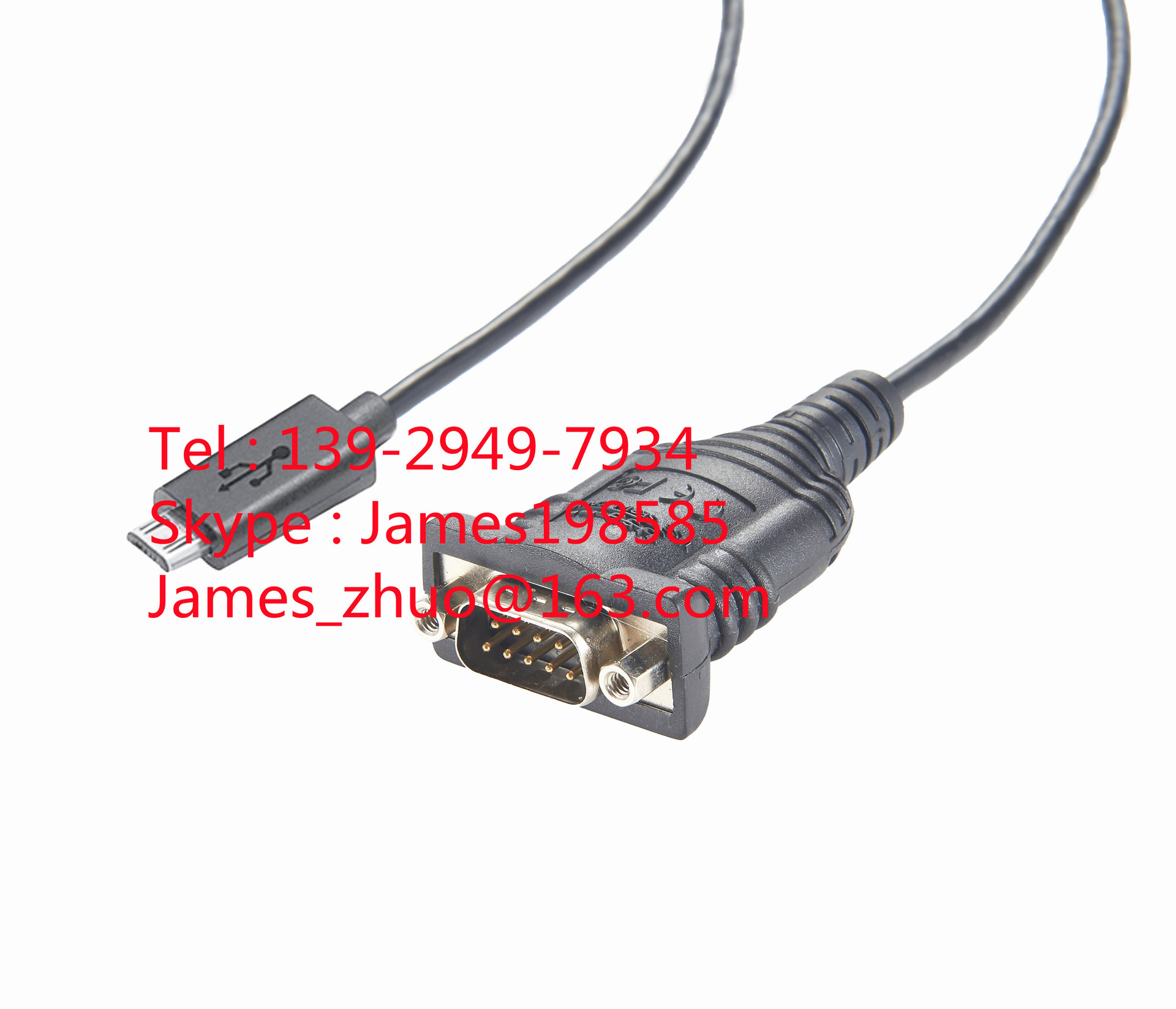 Micro USB转RS232 9针DB9公头串行适配器电缆(Micro USB转DB9)-阿里巴巴