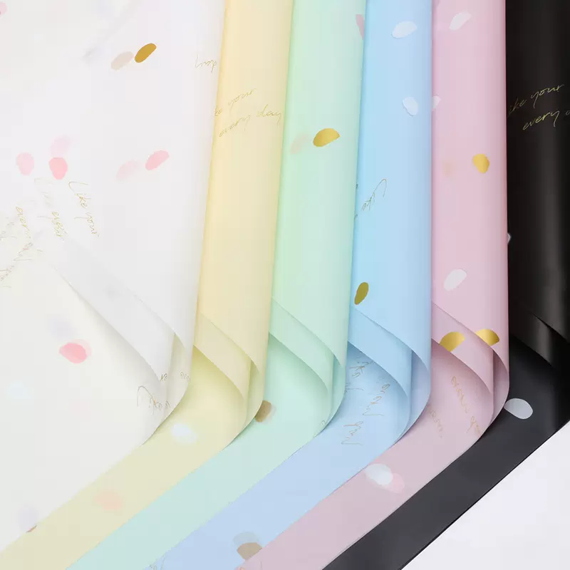 花熙花瓣雨鲜花包装材料雾面纸防水鲜花花束花店礼物包花纸批发