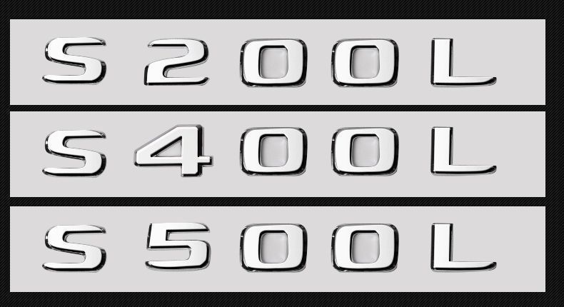 Suitable for Mercedes-Benz rear emblem stickers, including models like the E300L, C260L, and GLC260L; original letter emblems for modification