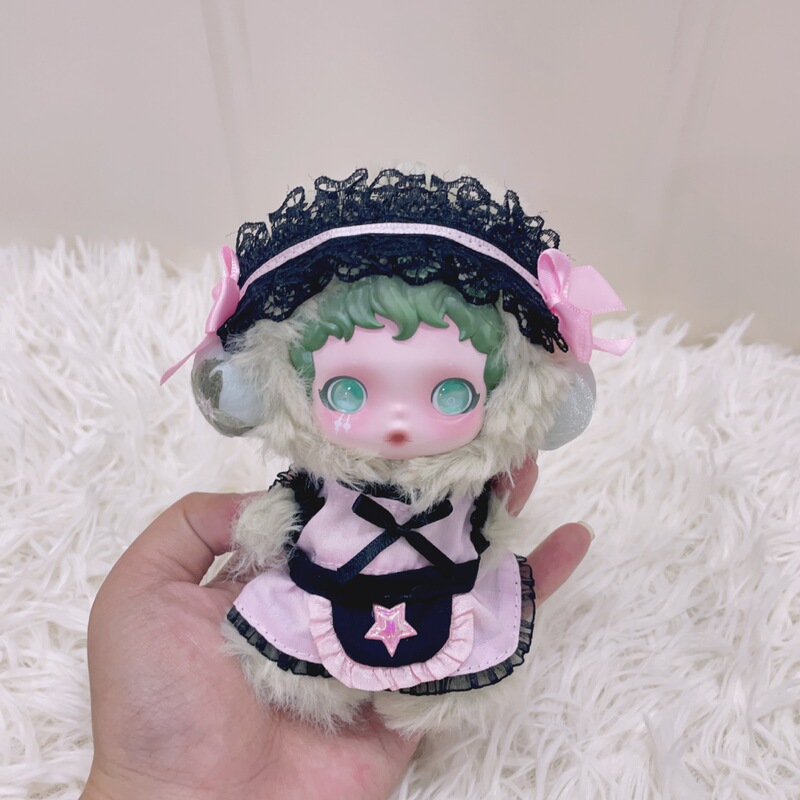 仅娃衣】泡泡玛特SKULLPANDA光织园搪胶公仔挂件SP娃衣精灵服套装|undefined