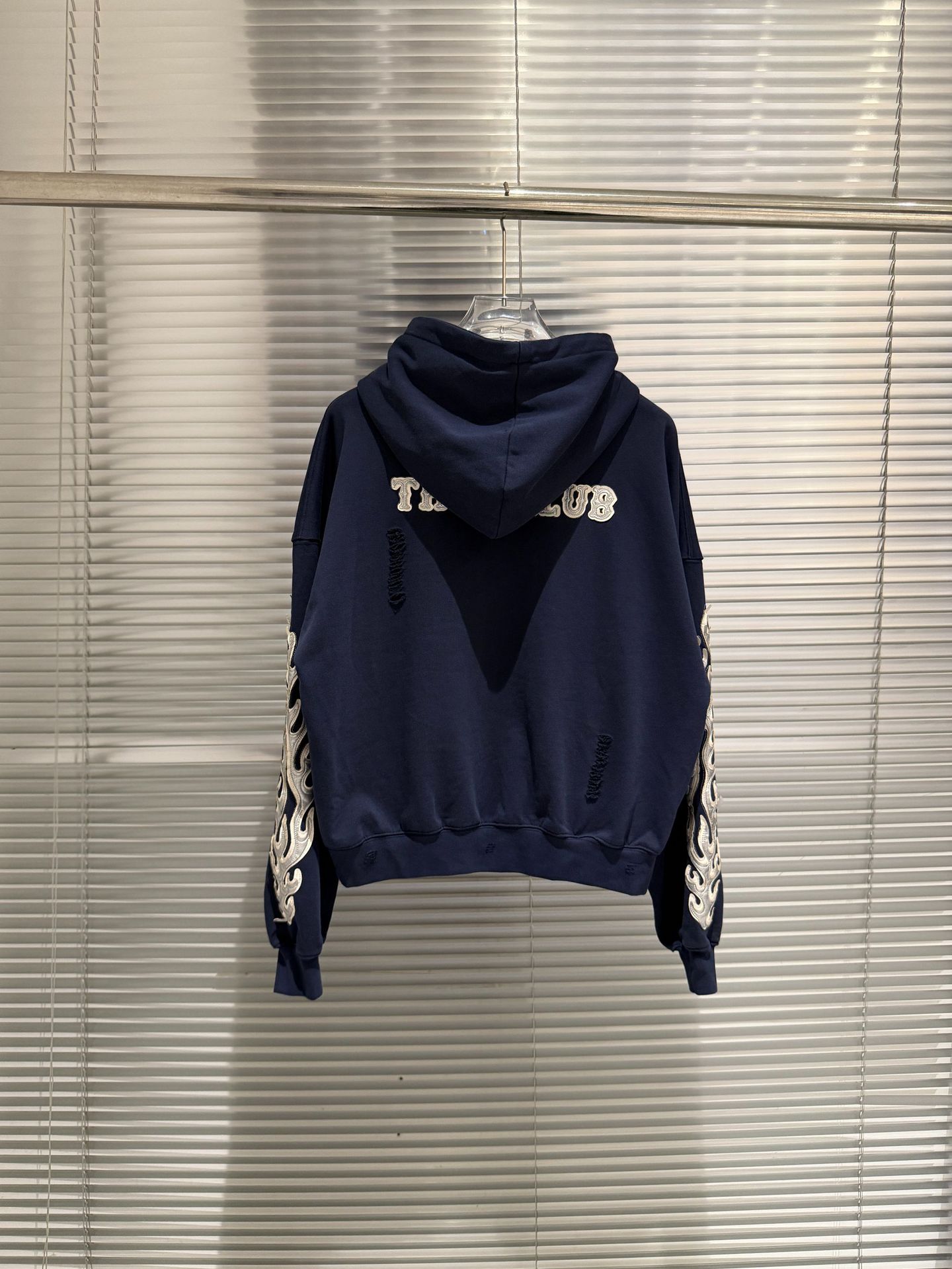 GMABCD Unisex Distressed Embroidered Zip-Up Hoodie – Relaxed Streetwear Jacket - detail 28