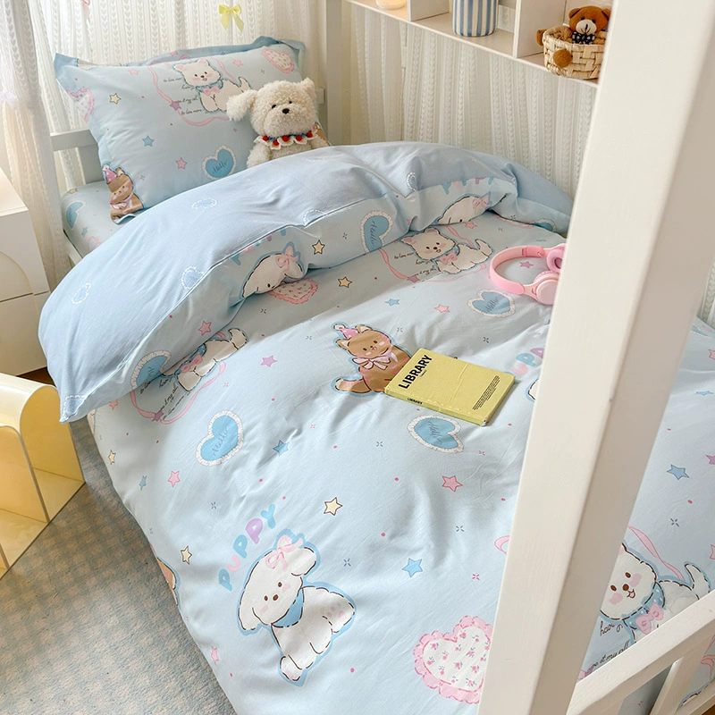 Cotton 3-Piece Bedding Set with Pillowcases — Breathable sheets in assorted cute prints