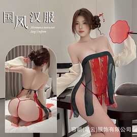 新款情趣内衣汉服透视性感古风国潮制服角色扮演禁欲系免脱女代发