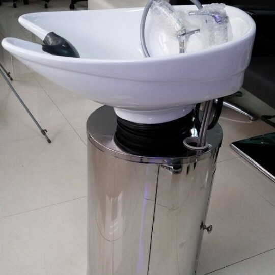 批发经销全新坐式洗头椅 独立洗头盆 不锈钢底座 出口欧美