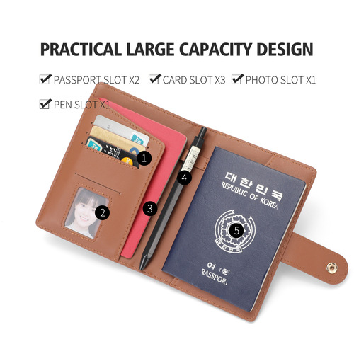 Perfect For You ladies card bag passport bag cross-border RFID anti-theft document bag storage pu card holder