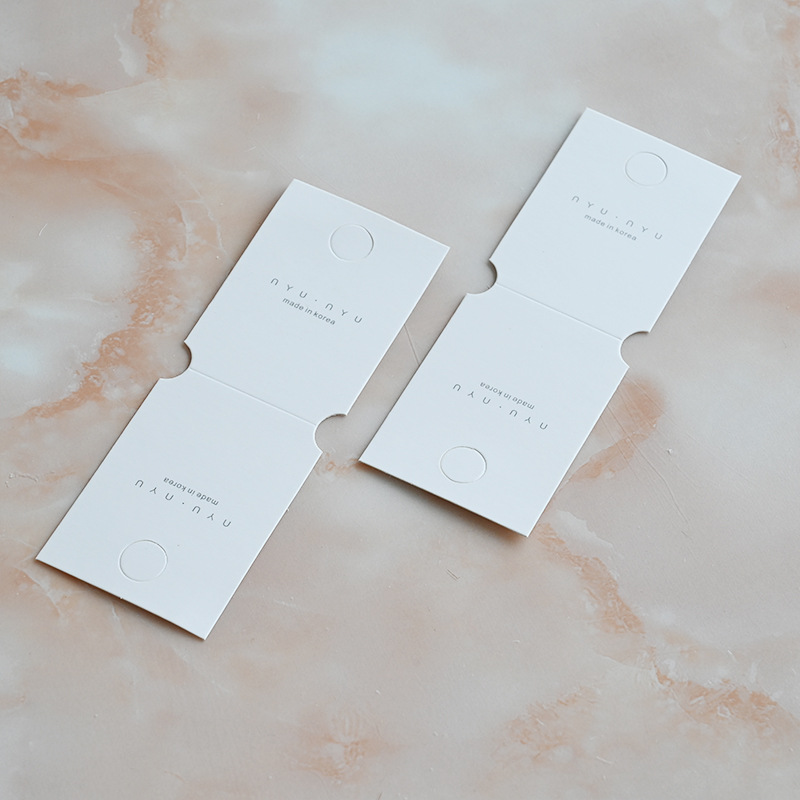 饰品卡片卡纸头绳项链链子耳钉耳环发夹包装白卡纸卡韩国 NYU系列