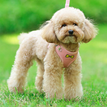 宠物狗狗牵引绳背心式小型犬遛狗绳胸背带可调节狗链子