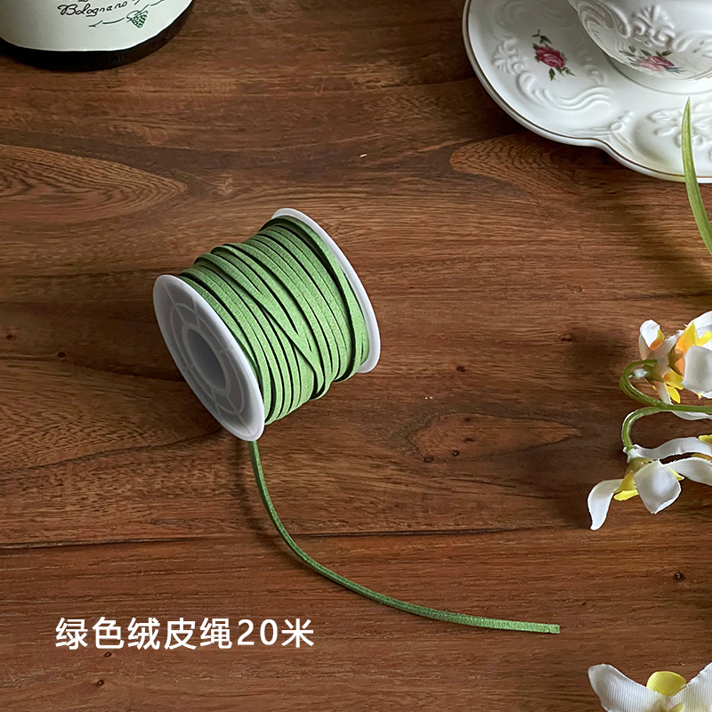 Cuerdas de lana verde de 20m - como se muestra en la imagen