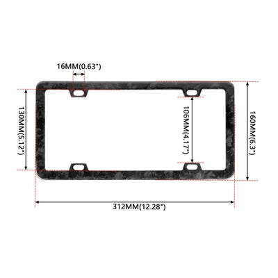 American-Style License Plate Holder Dry Carbon | License plate holder/license plate holder