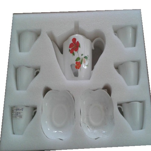 epe珍珠棉异型材 珍珠棉餐具瓷器防震定位包装 珍珠棉木盒包装