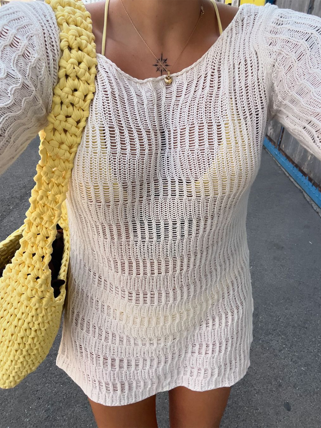 Kaikuo transfronterizo ropa de mujer europea y americana moda casual vacaciones lana hueco vestido de camiseta 2026 primavera y verano nuevo image 4