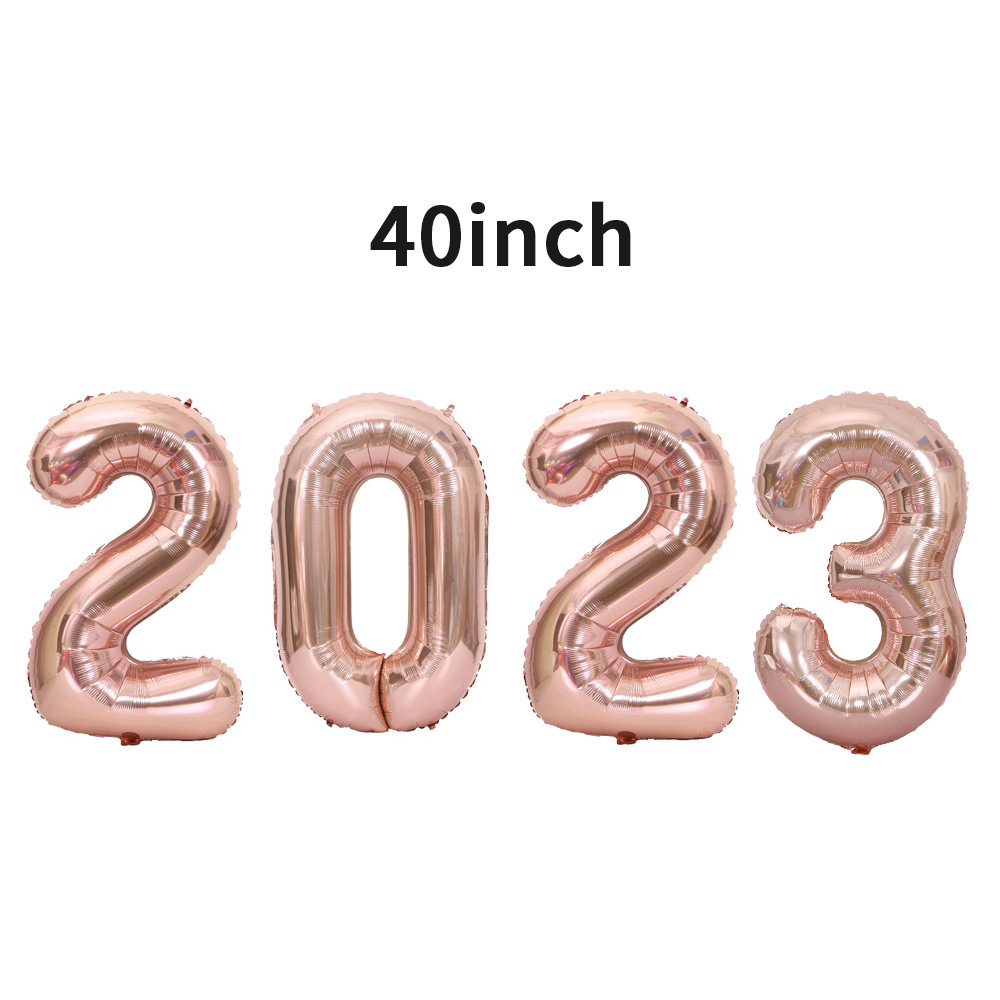 Aluminum Film Material New Year Number Aluminum Film Party Balloons 4 Pieces