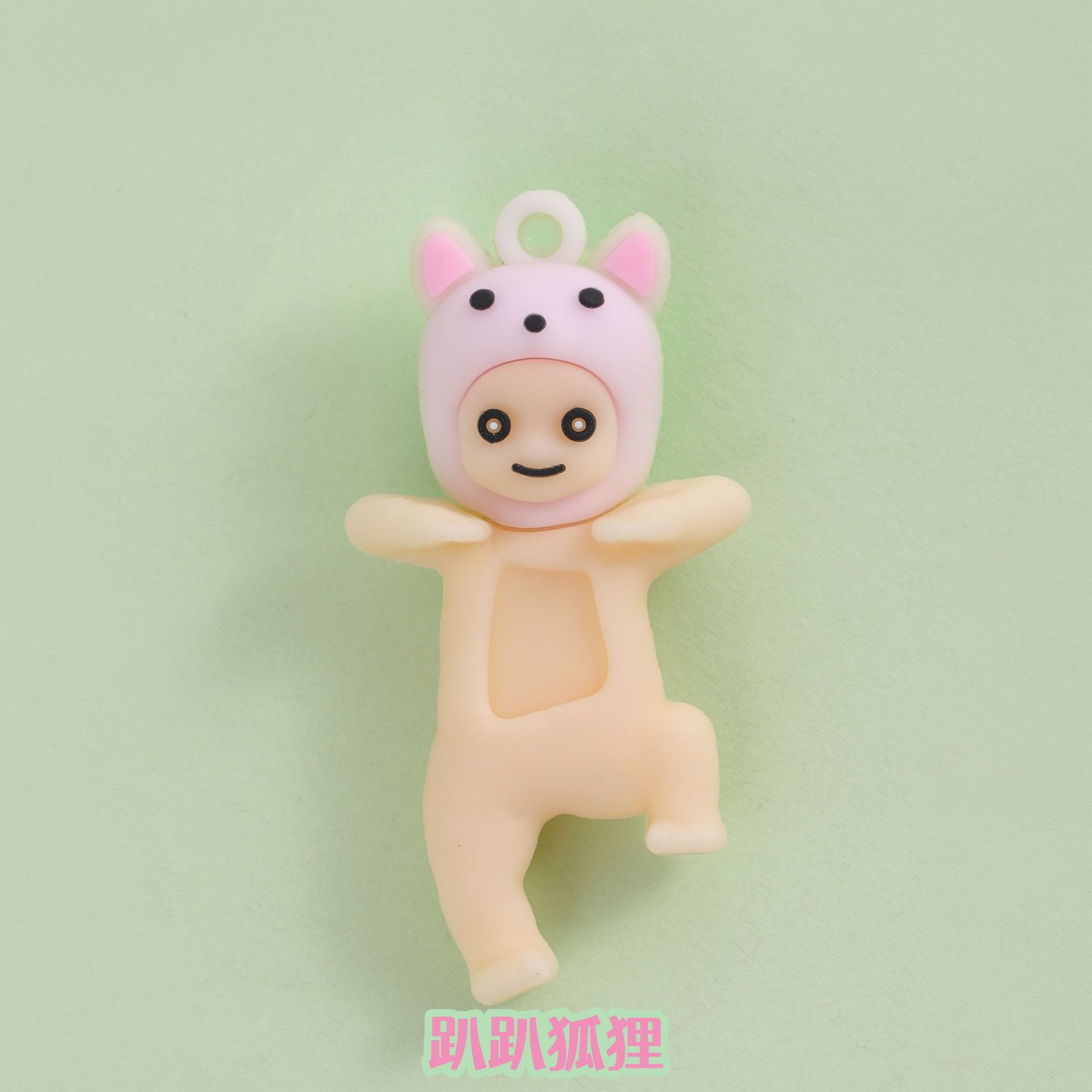 Personalizado adorable creativo muñeca de goma de acero accesorios llavero de dibujos animados 3D PVC pegamento suave pequeño regalo coche image 10