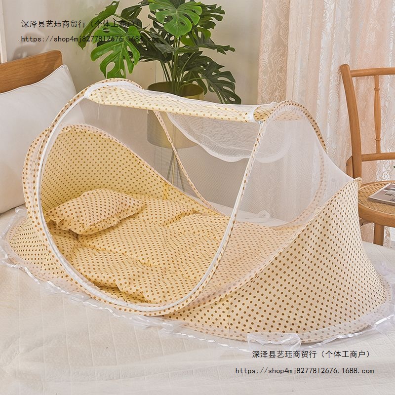 Baby Mosquito Net Cover, Installation-Free, Foldable Baby Bed Yurt, Kidsren's Newborn Anti-Fall, Bottom Anti-Mosquito Artifact