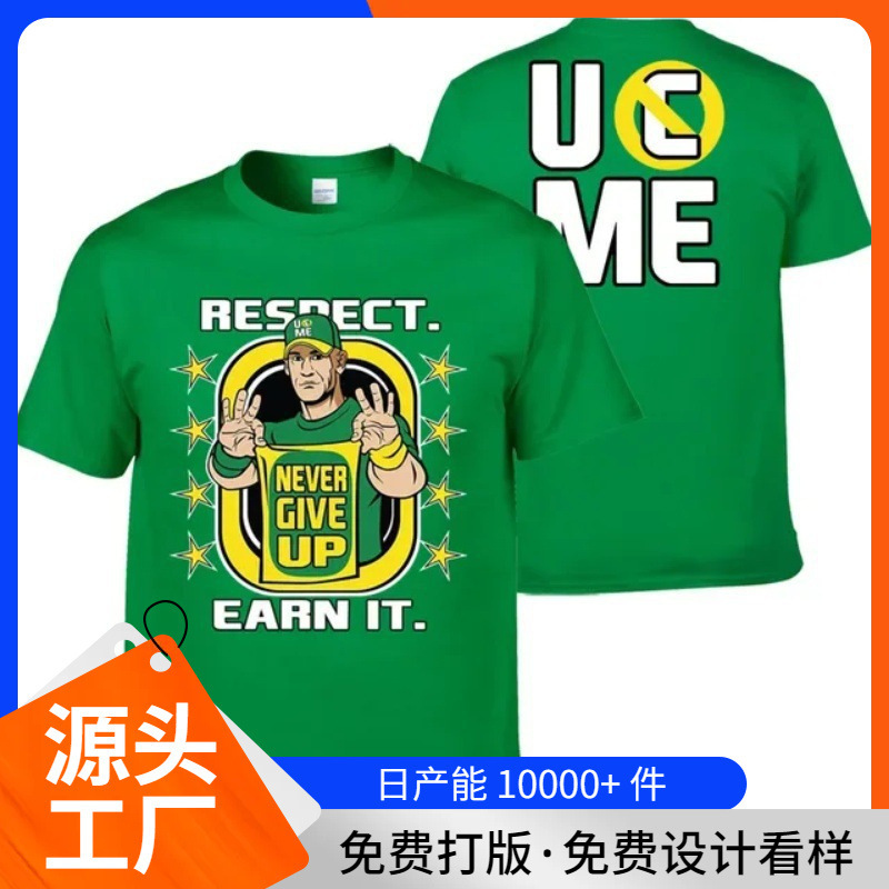 2024 Cross Border Men's 3D Print Wrestler John Senna T-shirt Kids Street Sport Round Neck Racing Short Sleeve