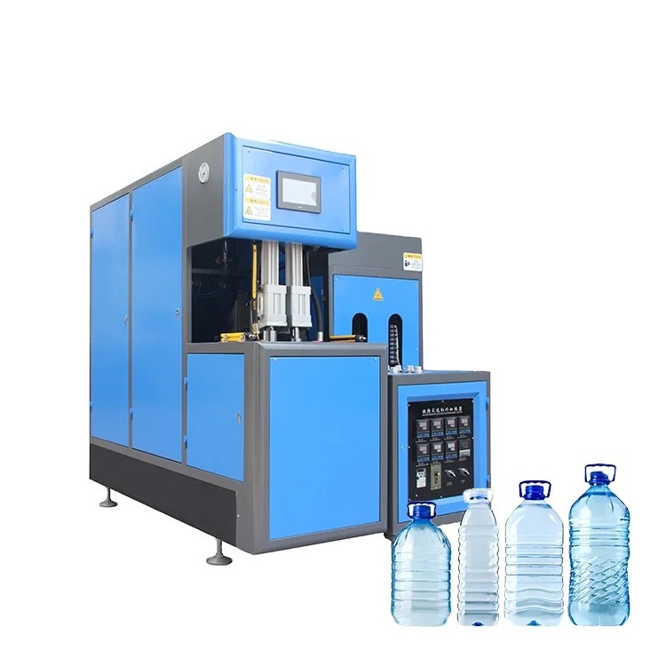 Máquina de soplado semiautomático de plástico PET de suministro directo de 3 litros de tamaño pequeño equipo de soplado de botellas de agua mineral