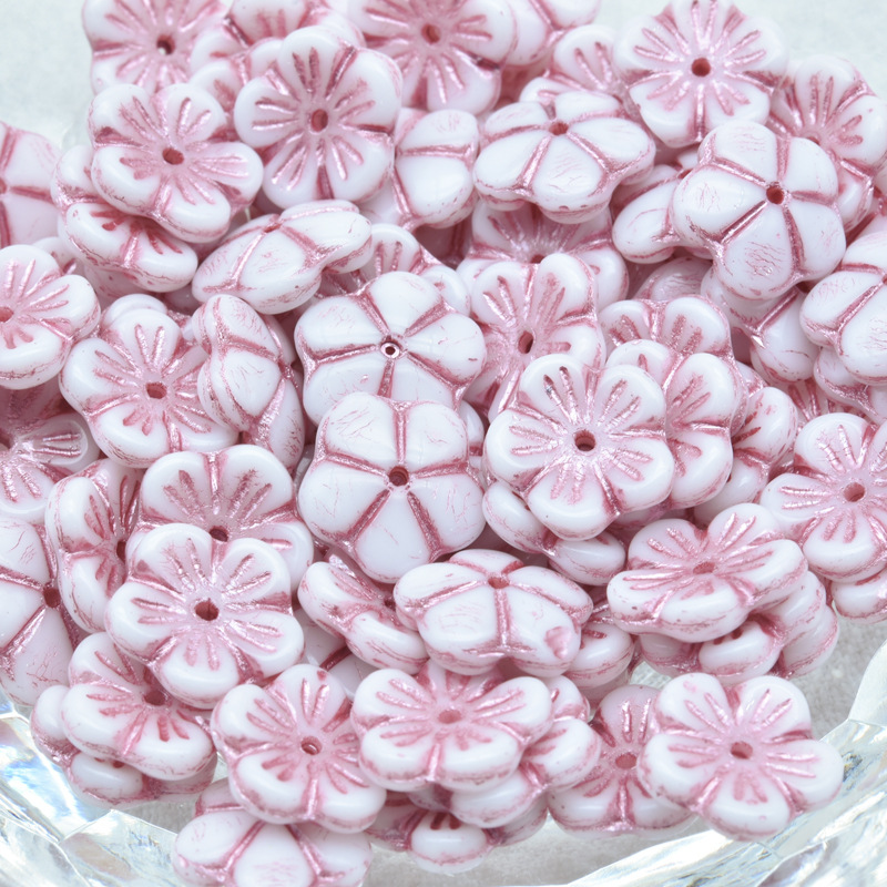 Nuevas perlas de vidrio checas preciosa perlas de ciruela esmaltadas 10mm alrededor de 100 piezas de paquete diy accesorios de perlas sueltas