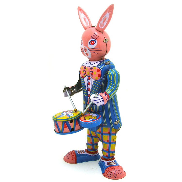 Ms298 Rabbit Drumming Robot Adult Collectibles Creative Gifts Tin Crafts Wholesale Ms298 Rabbit Drumming Robot Adult Collectibles Creative Gifts Tin Crafts Wholesale