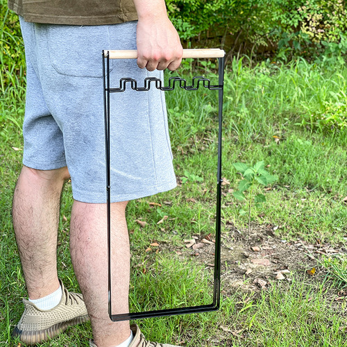 Outdoor folding garbage rack camping home kitchen garbage bag hanger desktop egg roll table storage rack storage bracket