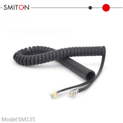 SM135 Voice Thene Curve RJ9-4P4C Телефонная пружинная линия четырехъядерная телефонная линия