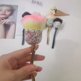 镶钻玫瑰花化妆刷大号散粉刷美妆工具新款化妆刷美甲粉尘刷腮红刷