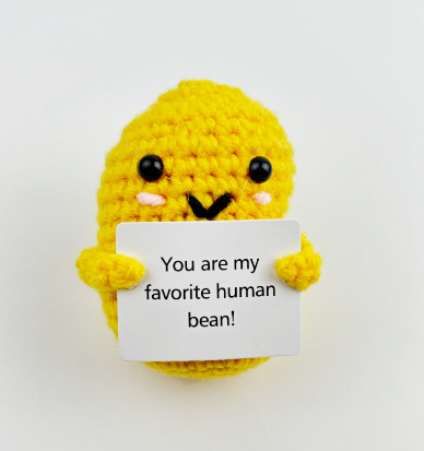 Transfronterizo al por mayor hecho a mano de punto de felpa de energía positiva de la patata emocional vegetal adornos de frutas de juguete pequeño regalo