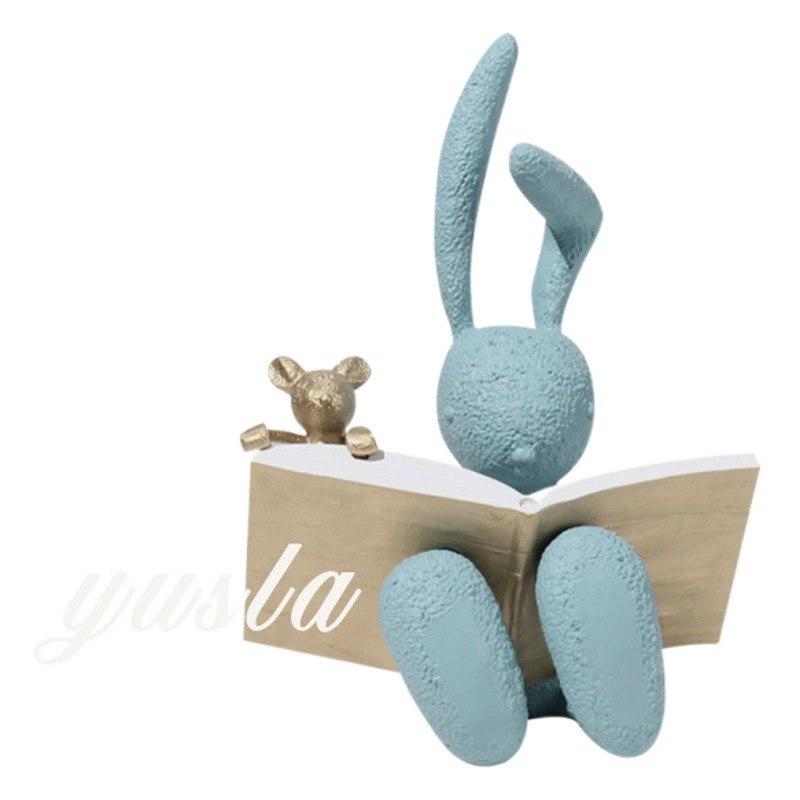 Современные простые мультяшные милые украшения в виде кроликов, модель для комнаты, гостиной, ТВ-тумбы, прихожей, детской комнаты, мягкие декоративные элементы.