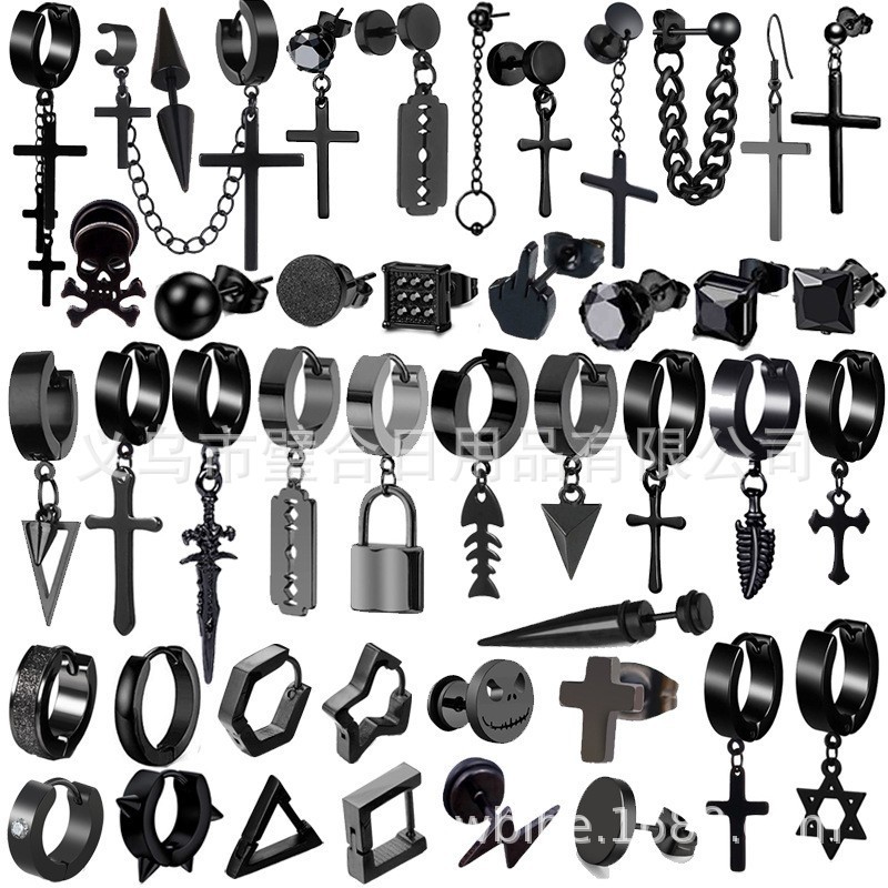 2022 nueva moda de los hombres de moda de las mujeres solo negro de titanio de acero