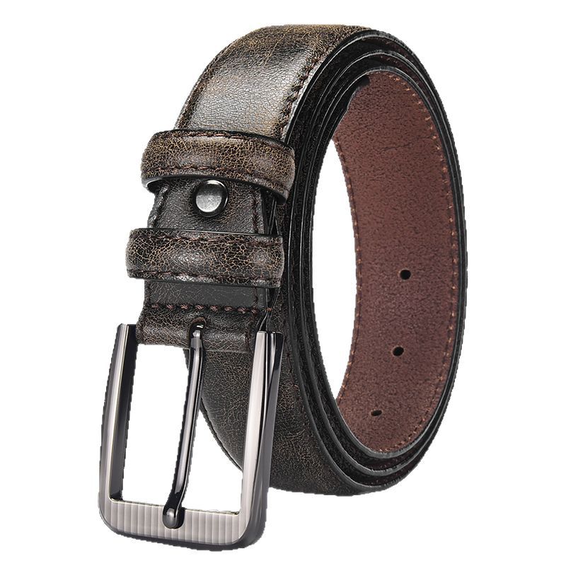 High-End Retro Men's European And American Casual INS Amaon Top Layer Cowhide Belt_voghion.com