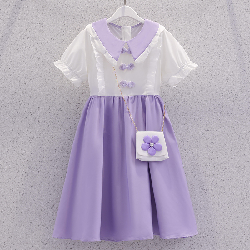 Girl's Dress Summer New Arrival Baby Girl's Stylish Fashionable Summer Dress Princess Dress Children's Summer Skirt Bow