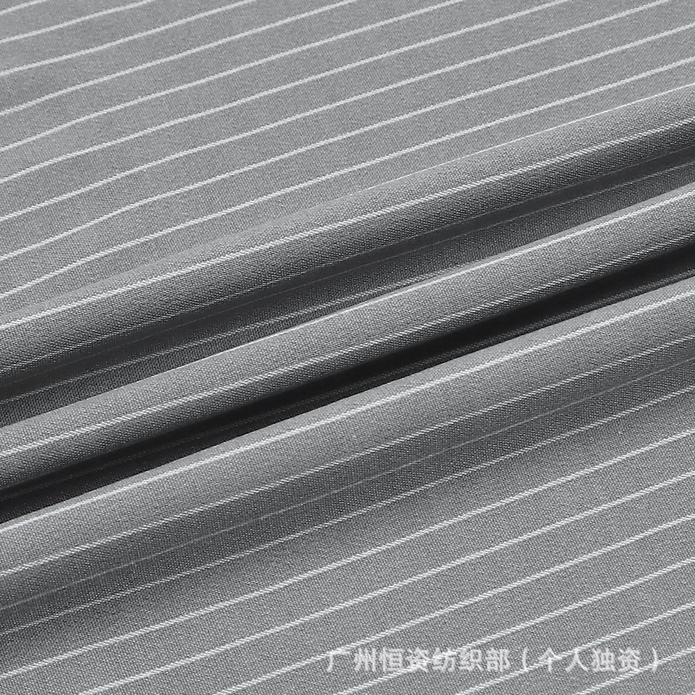 秋冬新品TR梭织弹力色织条纹布 条子衬衫套装连衣裙西装鞋帽面料