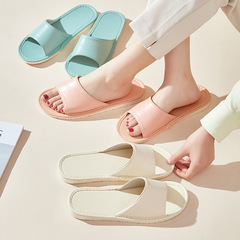Pu皮のスリッパの女性の夏の家の卸売りの室内の滑り止めの事務室の美容院の軽い贅沢な皮の表面の冷たいスリッパの男性の家庭