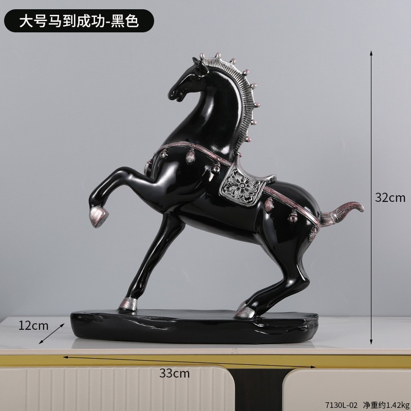 7130L-02-Gran caballo al éxito-Negro