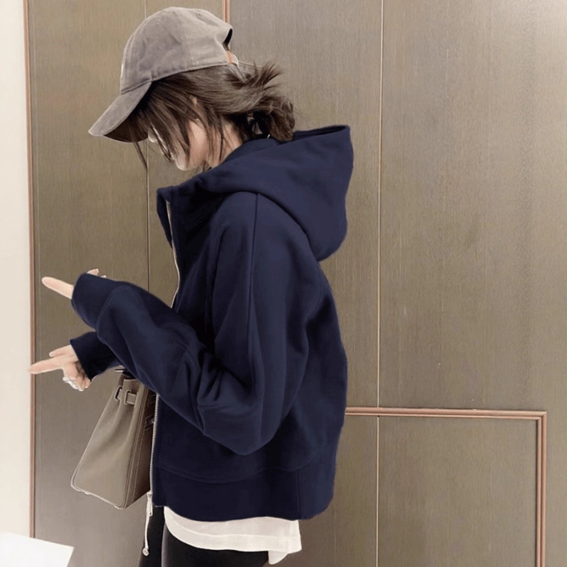 Short Sweatshirt Jacket for Men and Women, Hooded Top, Autumn and Winter 2025 New Popular Style, Early Autumn Slim Cardigan for Small People