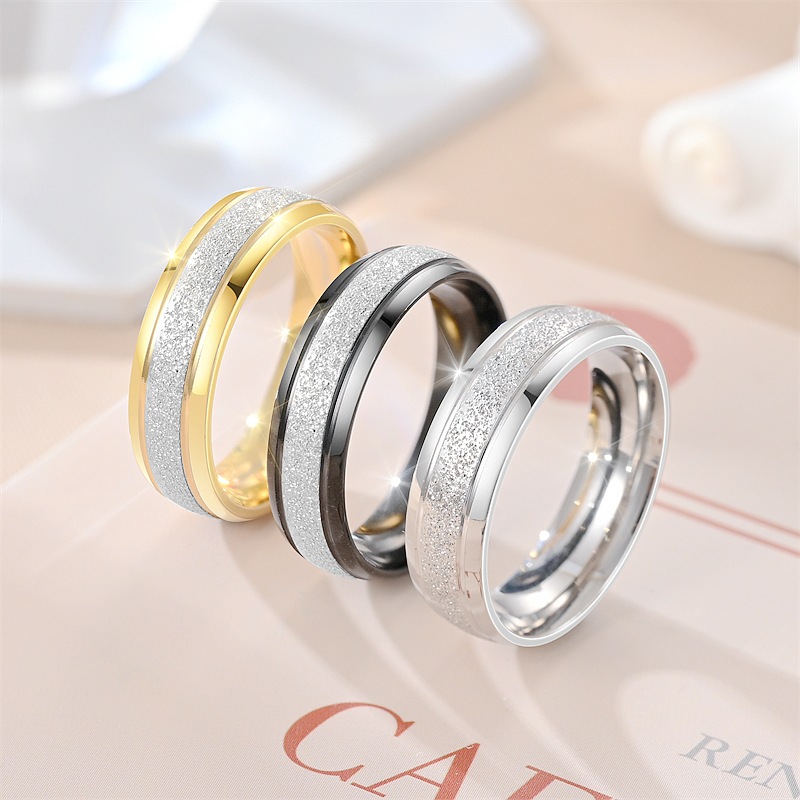 Ig Style Circle Titanium Steel Rings In Bulk display picture 1