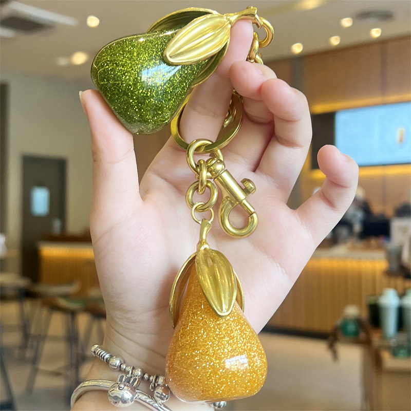 60g Weight Bag Charms Bag Accessories Type 1 Piece Alloy Resin Fruit Spring Ring Trigger Clasp Closure Bag Charms