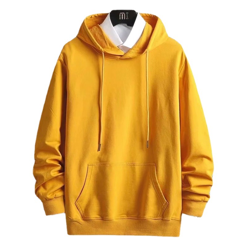 Color sólido día suéter con capucha masculina primavera y otoño tendencias ins Joker en ropa más tamaño suéter casual Suelto