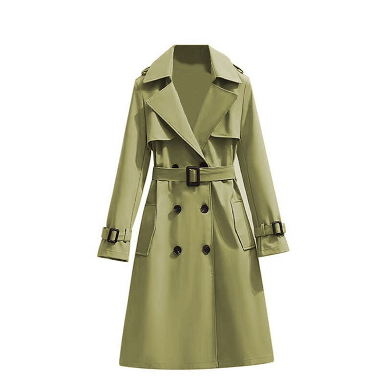 ng2510292 2025 Spring And Autumn New Fashion Women's Korean Style Mid-Length Fashionable Elegant Casual Trench Coat Long Sleeve_ecoleips.com