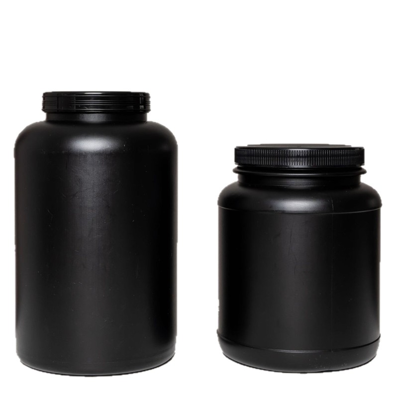 500ml1000ml2升黑色蛋白粉塑料桶五谷杂粮粉剂罐手持式羊奶粉pe桶|undefined