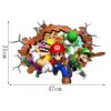 Mario, decorations on wall for children's room, cartoon self-adhesive sticker PVC, poster, 3D